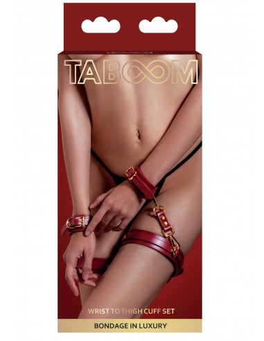 Kajdanki Wrist To Thigh Cuff Set - Kajdanki erotyczne - 2