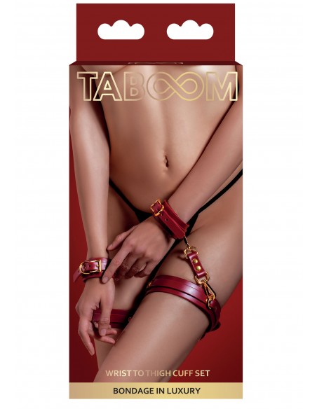 Kajdanki Wrist To Thigh Cuff Set - Kajdanki erotyczne - 2