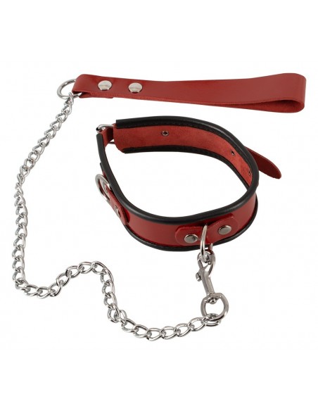 Leather Collar and Leash - Uprzęże BDSM - 2