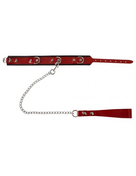 Leather Collar and Leash - Uprzęże BDSM - 4