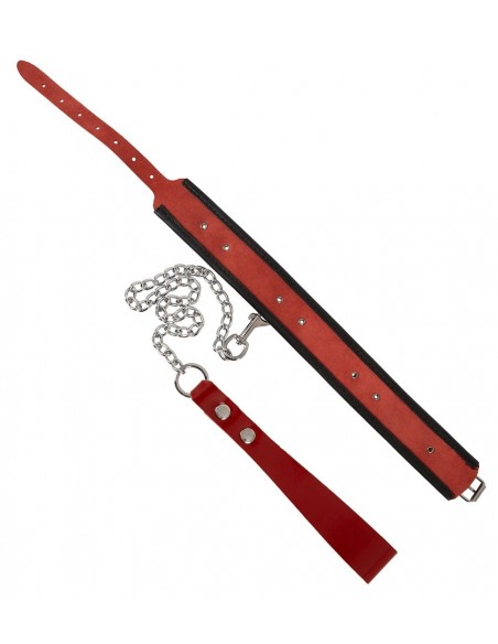 Leather Collar and Leash - Uprzęże BDSM - 5