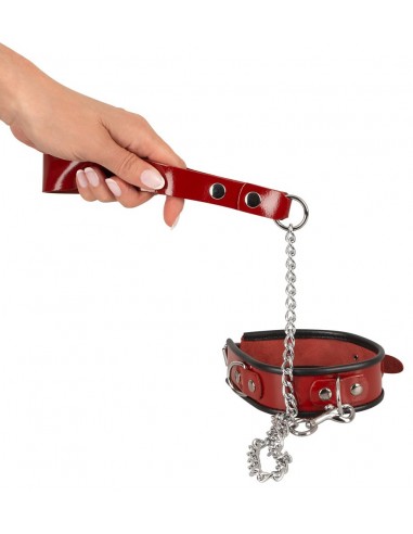 Leather Collar and Leash - Uprzęże BDSM - 6