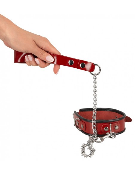 Leather Collar and Leash - Uprzęże BDSM - 6