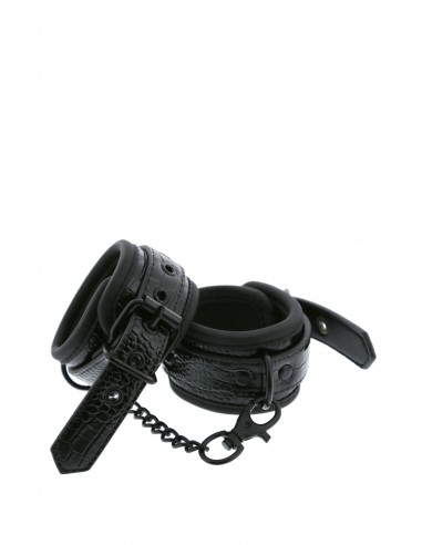 Kajdanki Blaze Handcuff Croco Black - Kajdanki erotyczne - 1