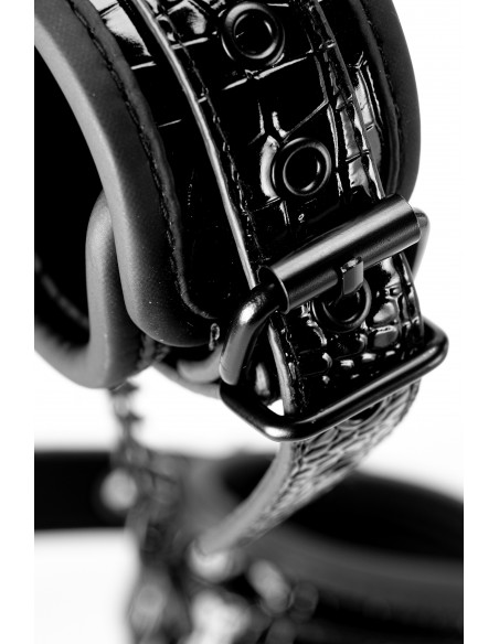 Kajdanki Blaze Handcuff Croco Black - Kajdanki erotyczne - 2