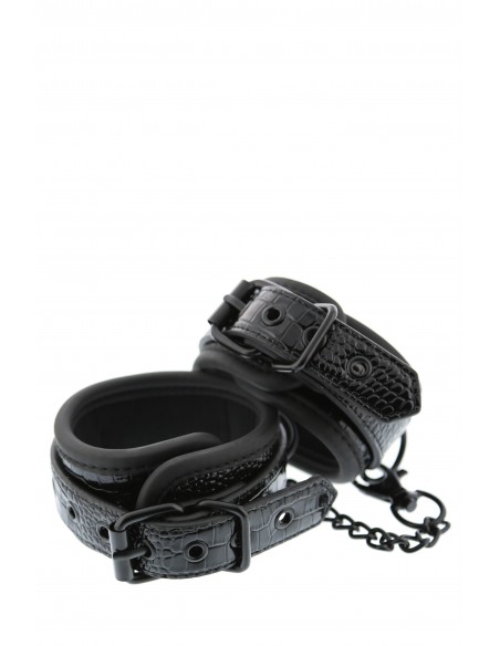 Kajdanki Blaze Ankle Cuff Croco Black - Kajdanki erotyczne - 1