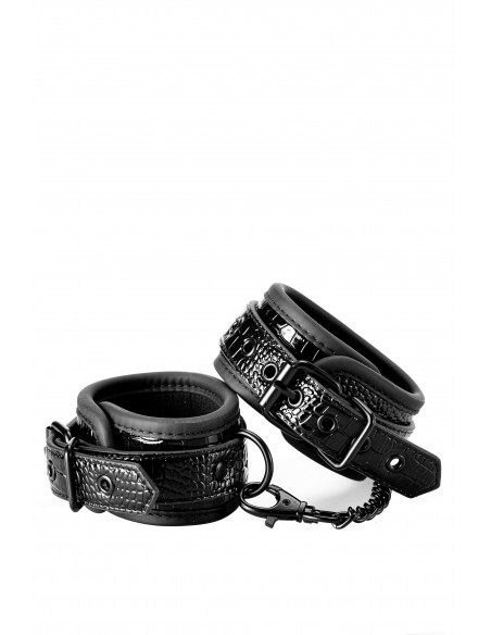 Kajdanki Blaze Ankle Cuff Croco Black - Kajdanki erotyczne - 3