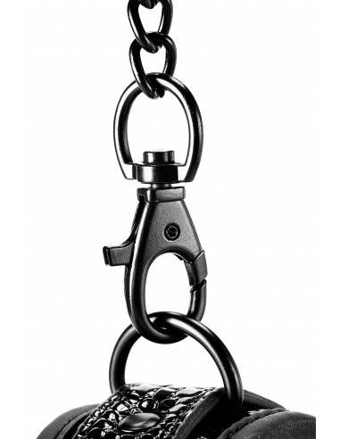 Kajdanki Blaze Ankle Cuff Croco Black - Kajdanki erotyczne - 5