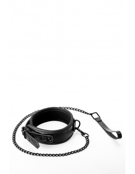 BLAZE COLLAR AND LEASH CROCO BLACK - Uprzęże BDSM - 8