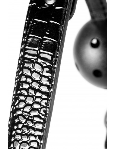 Knebel BDSM Blaze Ball Gag Croco Black - Kneble do ust - 6