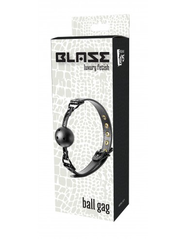 Knebel BDSM Blaze Ball Gag Croco Black - Kneble do ust - 7