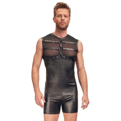 Koszulka z prześwitującą klatą Men's Top Harness - 1 2