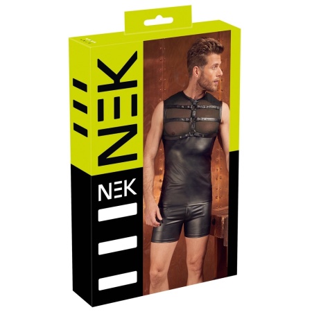 Koszulka z prześwitującą klatą Men's Top Harness XL - 1