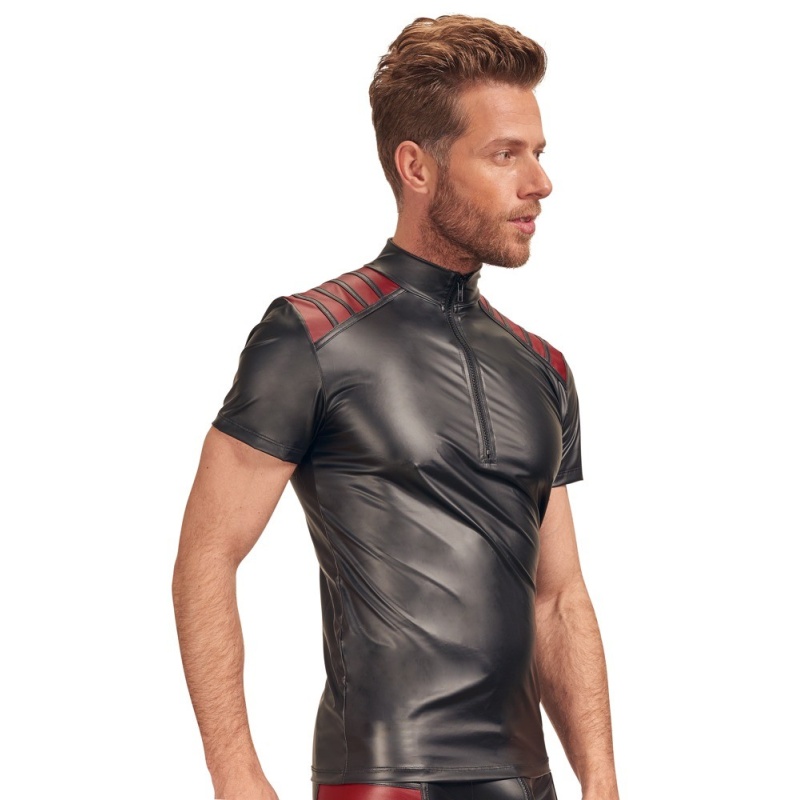 Top w stylu rowerowym Men's Shirt black/red - 3