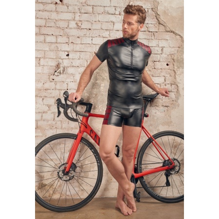 Top w stylu rowerowym Men's Shirt black/red M - 5
