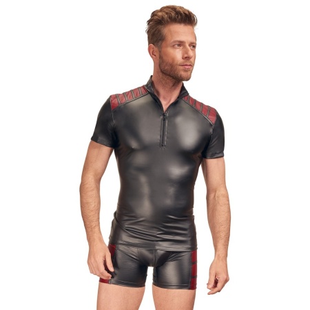 Top w stylu rowerowym Men's Shirt black/red L - 4