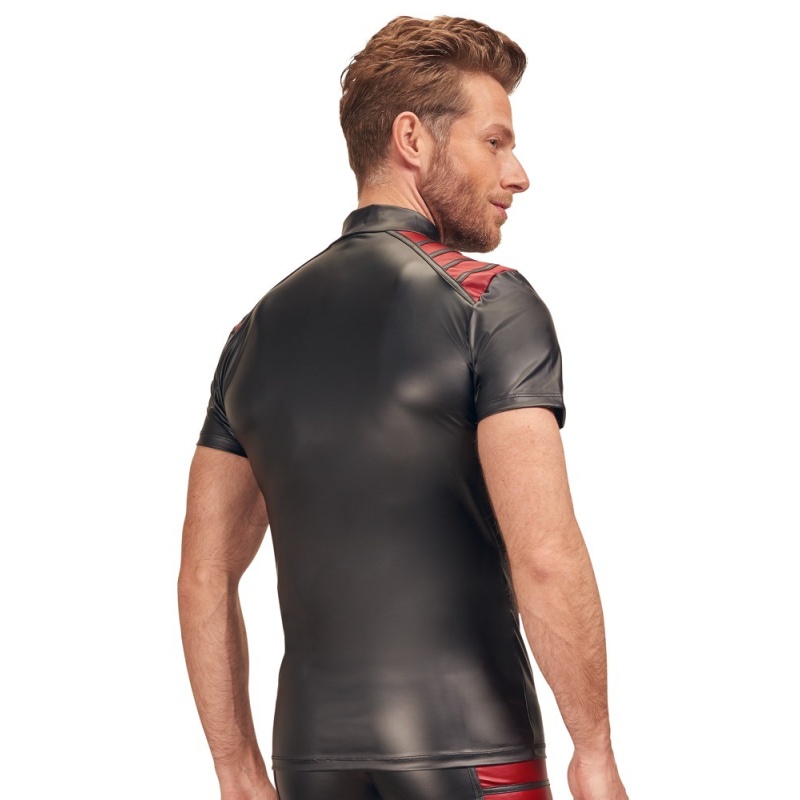Top w stylu rowerowym Men's Shirt black/red L - 7