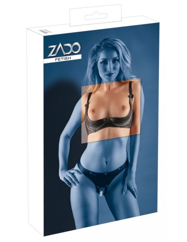 Skórzany stanik odkryty Leather Shelf Bra 75B - Skóra, imitacja skóry - 1