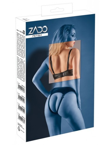 Skórzany stanik odkryty Leather Shelf Bra 75B - Skóra, imitacja skóry - 7