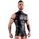 Seksowna koszulka z dodatkami Men's Top black XL - 3