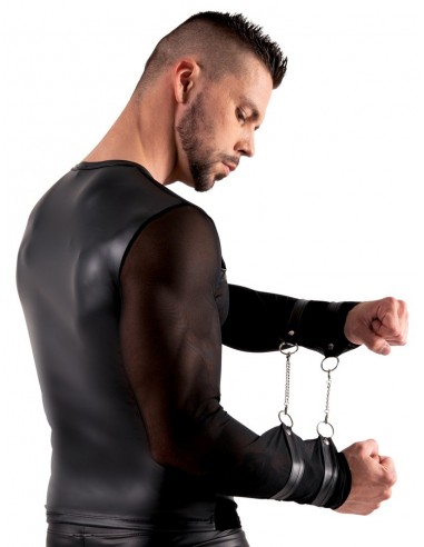 Sekowny top z długim rękawem i uprzężą Men's Shirt S - Koszule, koszulki, podkoszulki - 4