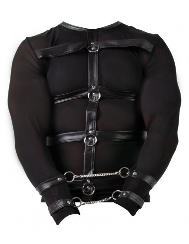 Sekowny top z długim rękawem i uprzężą Men's Shirt S - Koszule, koszulki, podkoszulki - 5