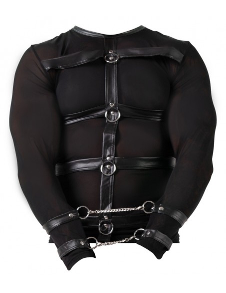 Sekowny top z długim rękawem i uprzężą Men's Shirt S - Koszule, koszulki, podkoszulki - 5