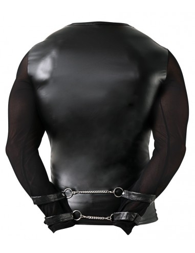 Sekowny top z długim rękawem i uprzężą Men's Shirt S - Koszule, koszulki, podkoszulki - 8