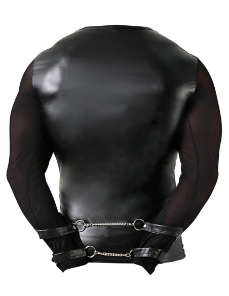 Sekowny top z długim rękawem i uprzężą Men's Shirt S - Koszule, koszulki, podkoszulki - 8