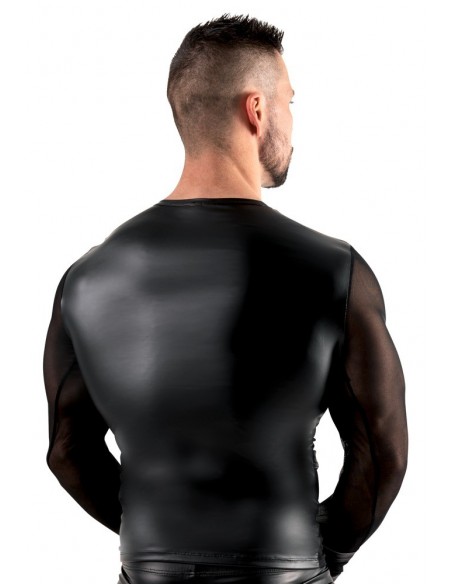 Sekowny top z długim rękawem i uprzężą Men's Shirt S - Koszule, koszulki, podkoszulki - 9