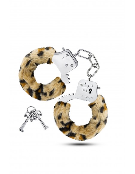Kajdanki Mai No.38 Metal Furry Handcuffs Leopard - Kajdanki erotyczne - 1