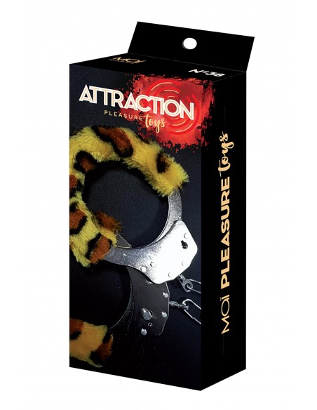 Kajdanki Mai No.38 Metal Furry Handcuffs Leopard - Kajdanki erotyczne - 4