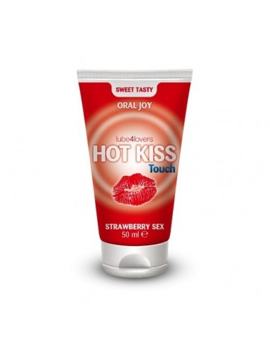 Żel intymny jadalny Hot Kiss Touch Strawberry 50 ml - Lubrykanty do seksu oralnego - 1