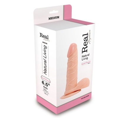 Realistyczne Dildo Real Rapture 6.5" (19 cm) z Jądrami, Kolor Flesh | Toyz4Lovers - 1 2