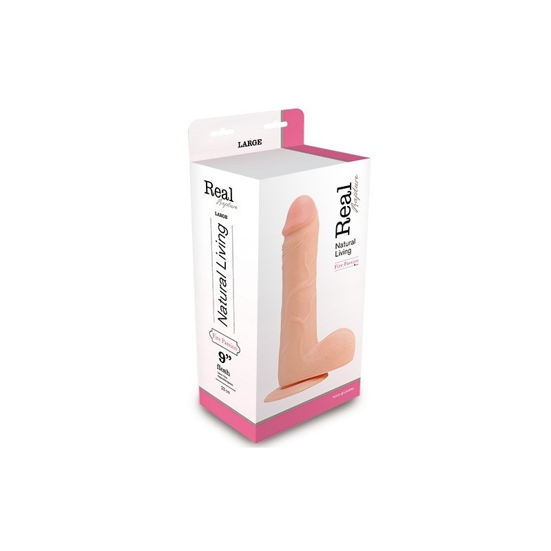 Realistyczne Dildo Real Rapture 25,5 cm (PVC, cielisty) - 2