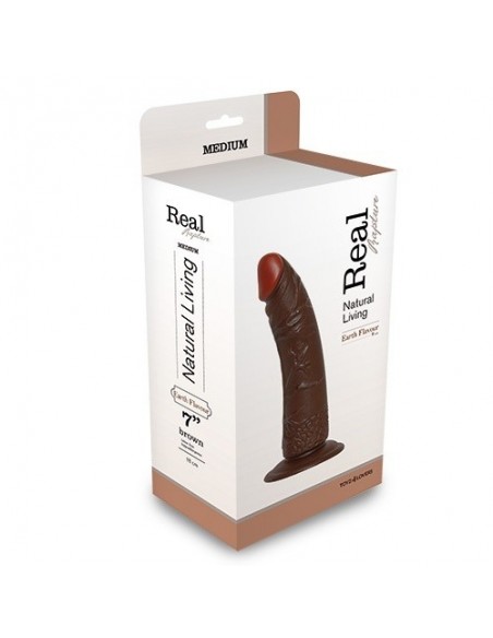 Dildo Realistic Dildo Real Rapture Brown 7" - Dilda realistyczne - 2