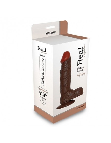 Dildo Realistic Dildo Real Rapture Brown 7.5" - Dilda realistyczne - 2