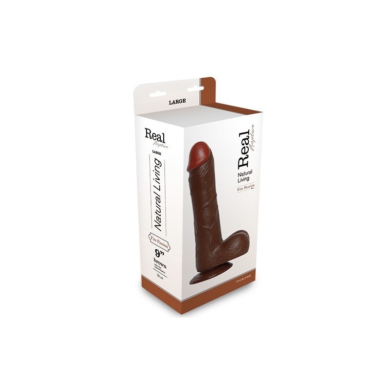 Dildo Real Rapture 22,9 cm Brązowy - 2