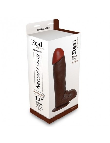 Dildo Gigant XXL REAL RAPTURE 31 cm Brązowe - Dilda giganty - 2