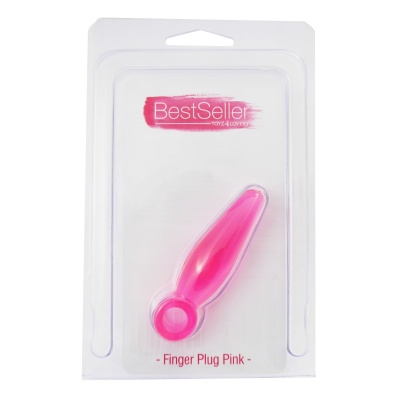 Korek analny JAMMY JELLY Finger Plug 7,2 cm Różowy - 1