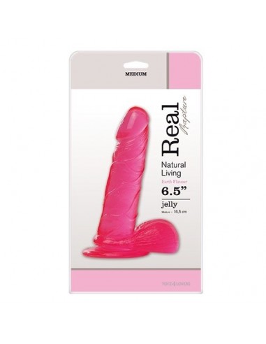 Żelowe Dildo Jelly Dildo Real Rapture Pink 6,5" - Dilda żelowe - 2