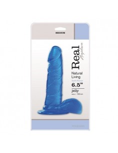 Żelowe Dildo Jelly Dildo Real Rapture Blue 6,5" - Dilda żelowe - 1 2