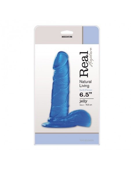 Żelowe Dildo Jelly Dildo Real Rapture Blue 6,5" - Dilda żelowe - 2