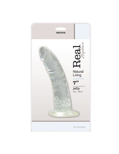 Żelowe Dildo Fallo Jelly Real Rapture Clear 7" - Dilda żelowe - 2