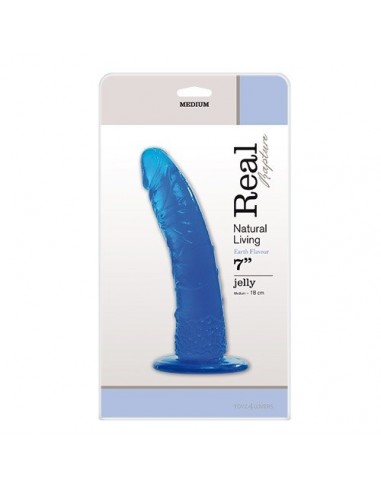 Żelowe Dildo Jelly Dildo Real Rapture Blue 7" - Dilda żelowe - 2
