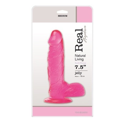 Dildo Real Rapture 7,5" (19 cm) Różowy z przyssawką - 1 2