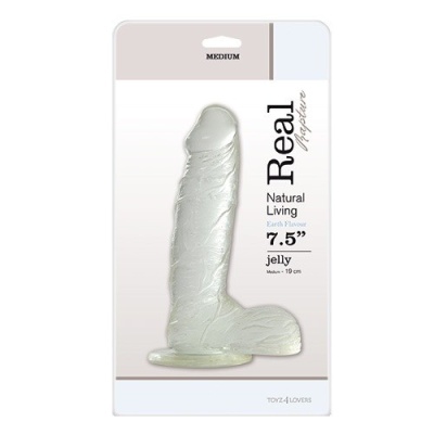 Dildo Real Rapture 19 cm przezroczyste z przyssawką - 1 2