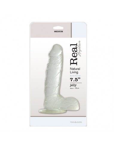 Żelowe Dildo Jelly Dildo Real Rapture Clear 7.5" - Dilda żelowe - 2