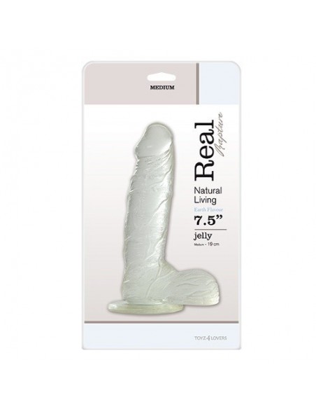 Żelowe Dildo Jelly Dildo Real Rapture Clear 7.5" - Dilda żelowe - 2
