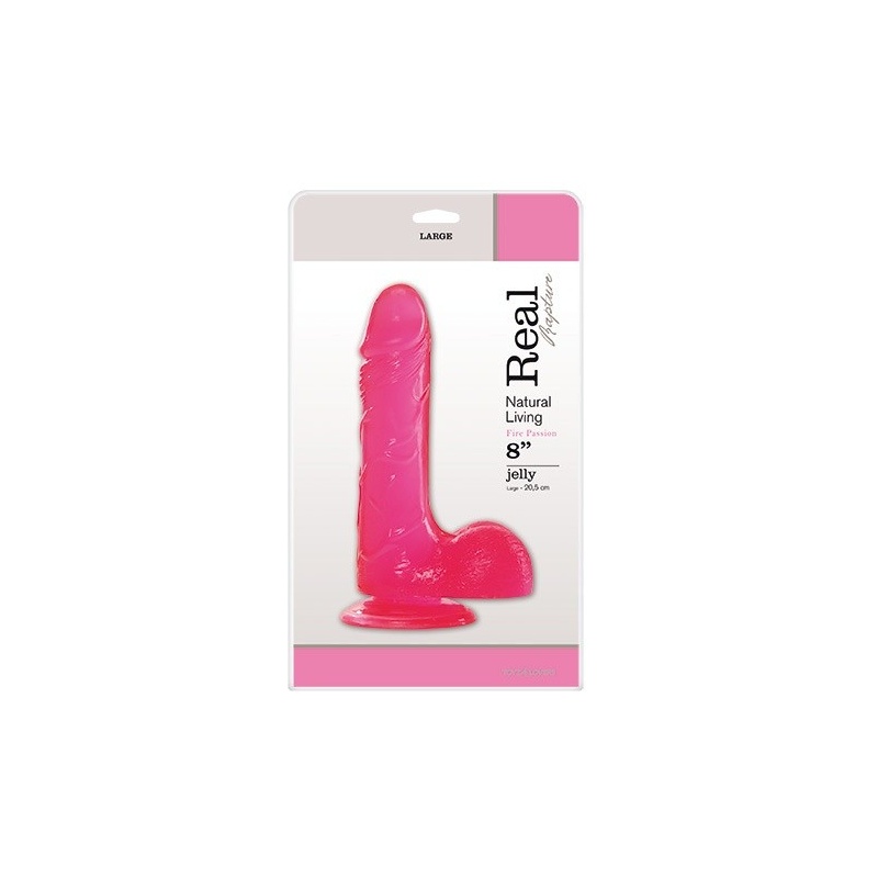 Dildo Jelly Real Rapture Pink 20 cm - 2